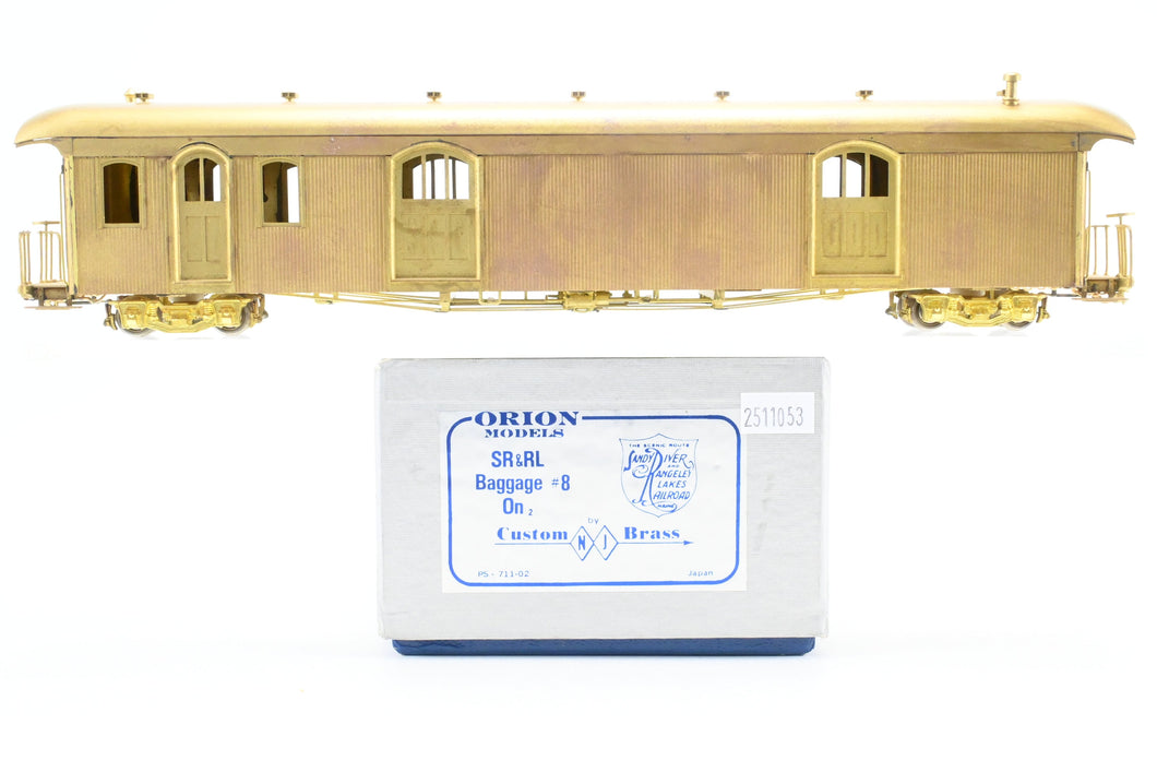 On2 Brass NJ Custom Brass SR&RL - Sandy River and Rangeley Lakes Baggage Car No. 8