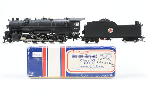 HO Brass NJ Custom Brass L&NE - Lehigh & New England F-1 2-10-0 Custom Built from WM – Western Maryland I-1 No. 401