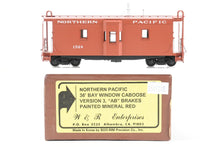 Load image into Gallery viewer, HO Brass W&amp;R Enterprises NP - Northern Pacific 36' Bay Window Caboose "AB" Brakes Version 3 Factory Painted Mineral Red No. 1524
