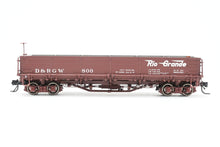 Load image into Gallery viewer, HOn3 Blackstone Models D&amp;RGW - Denver &amp; Rio Grande Western Drop Bottom Gondola Flying Grande Herald No. 800
