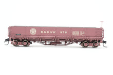 Load image into Gallery viewer, HOn3 Blackstone Models D&amp;RGW - Denver &amp; Rio Grande Western Drop Bottom Gondola Moffat Tunnel Herald No. 879
