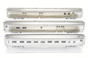 HO Brass TCY - The Coach Yard CB&Q/C&S/FW&D - Burlington Route 1940 Texas Zephyr 9-Car Set