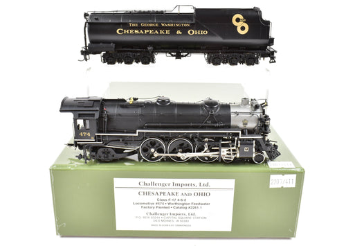 HO Brass CON CIL - Challenger Imports C&O - Chesapeake & Ohio Class F-17 - 4-6-2 Pacific FP No. 474, 