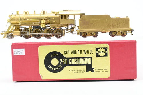 HO Brass Key Imports Rutland Railroad G-34 2-8-0 Consolidation w/o Stoker Engine