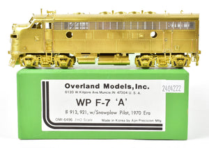 HO Brass OMI - Overland Models Inc. WP  - Western Pacific EMD F7A - Nos. 913, 921 w/Snowplow Pilot 1970 Era