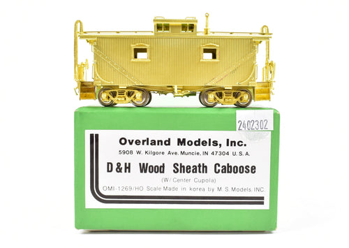 HO Brass OMI - Overland Models, Inc. D&H - Delaware & Hudson Wood Sheath Caboose With Center Cupola