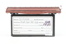 Load image into Gallery viewer, HOn3 Brass Westside Model Co. D&amp;RGW - Denver &amp; Rio Grande Western 6500 Series Flat Car Custom Painted REBOXX
