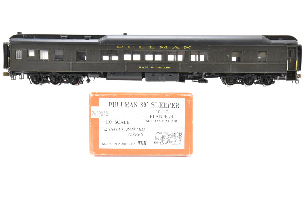 HO Brass PSC - Precision Scale Co. Pullman 80' Sleeper 10-1-2 Single Vestibule 4074 w/Mechanical Air Lettered 