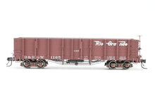 Load image into Gallery viewer, HOn3 Blackstone Models D&amp;RGW - Denver &amp; Rio Grande Western High Side Gondola Flying Grande Herald No. 1165
