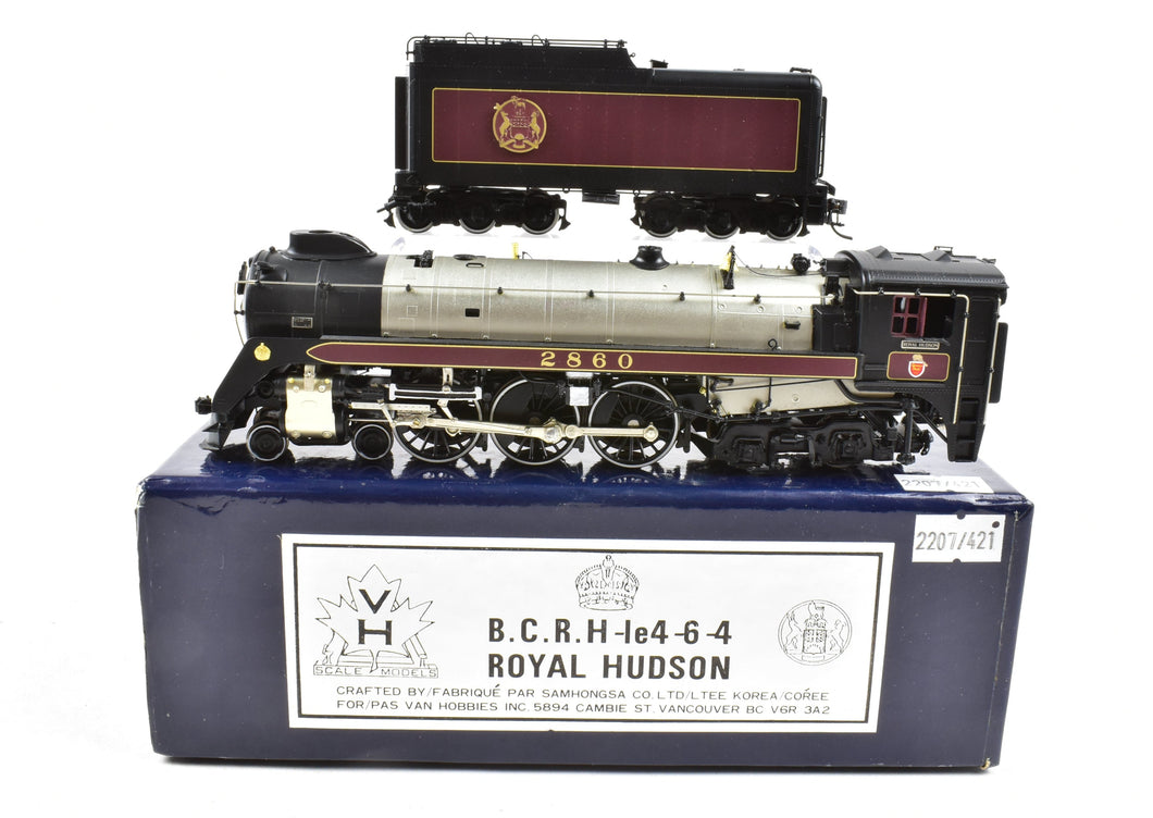 HO Brass CON Van Hobbies B.C.R. - British Columbia Railway 4-6-4 Class H1e Royal Hudson Factory Panted No. 2860