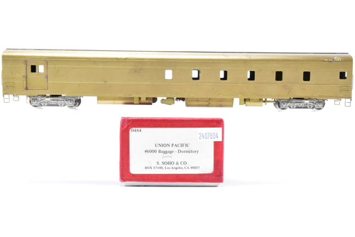 HO Brass S. Soho & Co. UP - Union Pacific #6000 Baggage Dormitory Car