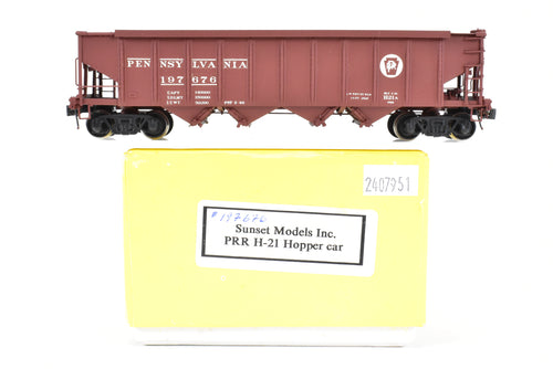 HO Brass Sunset Models PRR - Pennsylvania Railroad H-21 Hopper Car C/P #197676