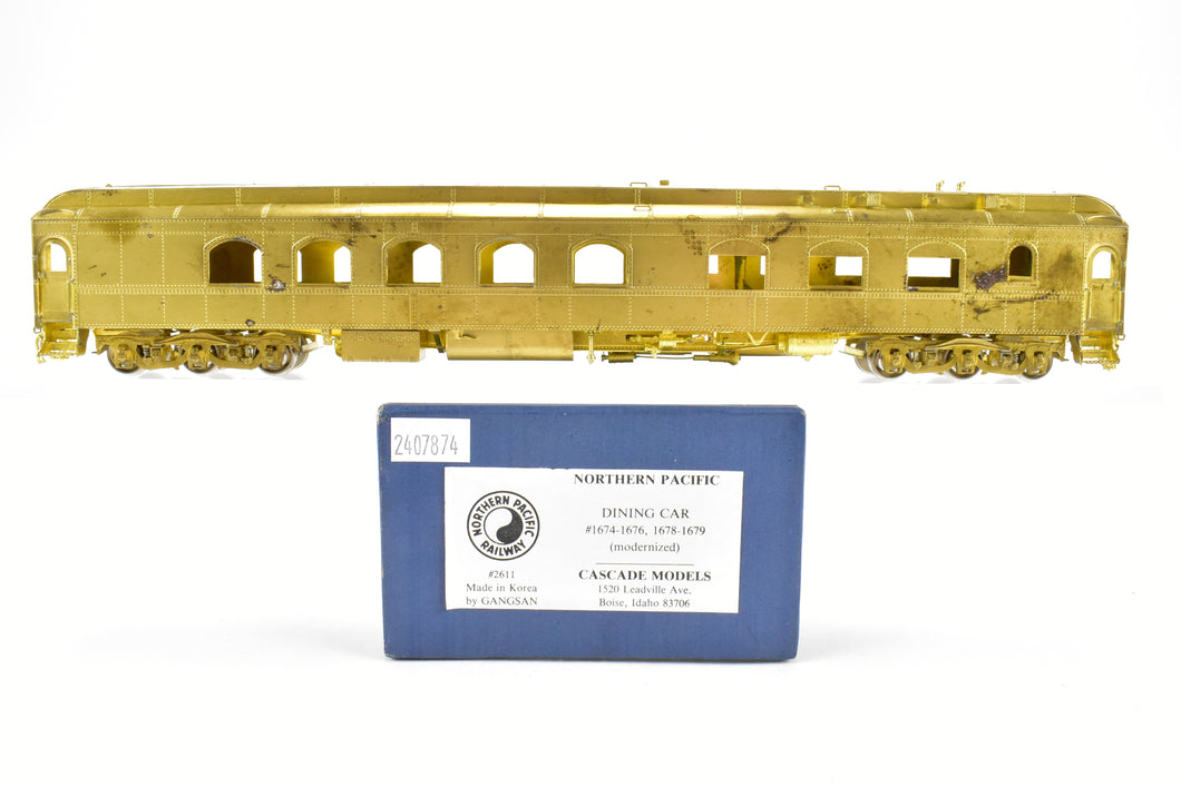 HO Brass Cascade Models NP - Northern Pacific HW Dining Car Modernized #1674-1676, 1678-1679