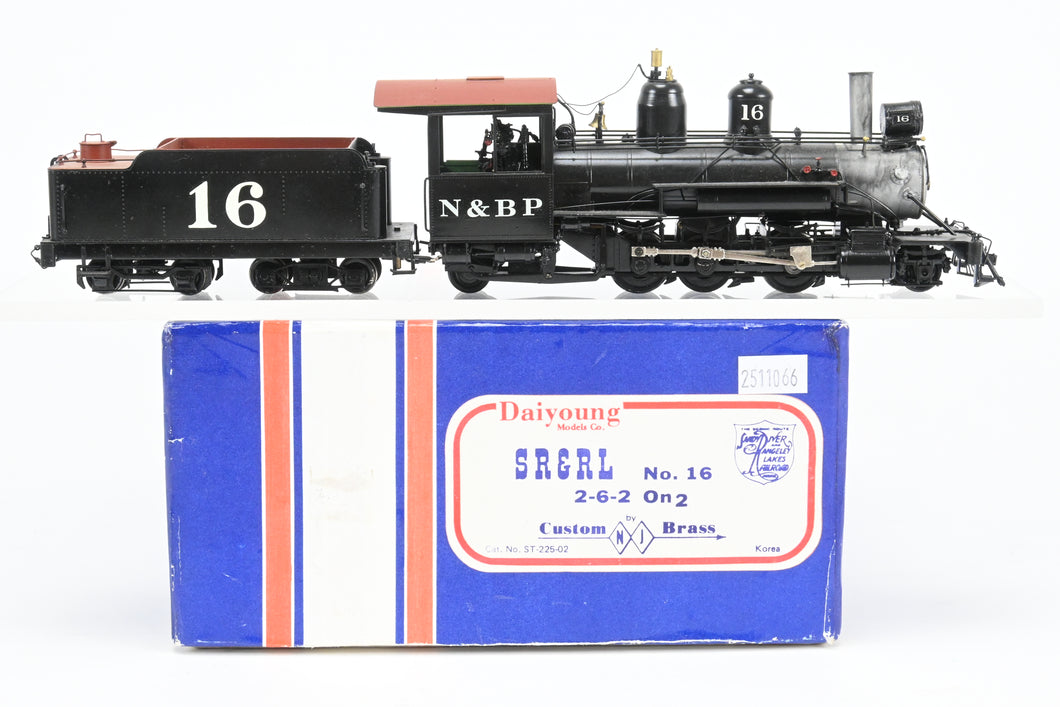 On2 Brass NJ Custom Brass SR&RL - Sandy River and Rangeley Lakes 2-6-2 No. 16 CP Private Road