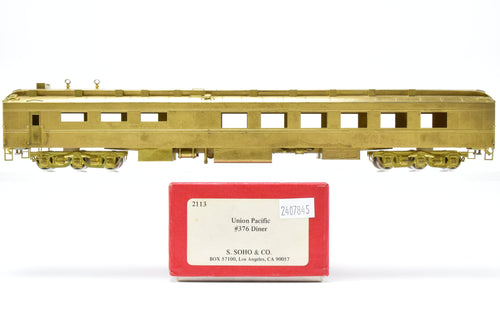 HO Brass S. Soho & Co. UP - Union Pacific 77' Pullman Standard HW #376 Diner