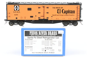 O Brass Pecos River Brass ATSF - Santa Fe SFRD Rr-40 Class Steel Refrigerator Car FP No. 8599