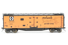 Load image into Gallery viewer, O Brass Pecos River Brass ATSF - Santa Fe SFRD Rr-40 Class Steel Refrigerator Car FP No. 8599
