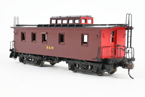 HO Brass Railworks B&M - Boston & Maine 5-Window Narrow Monitor Wood Caboose Factory Painted, Un-numbered