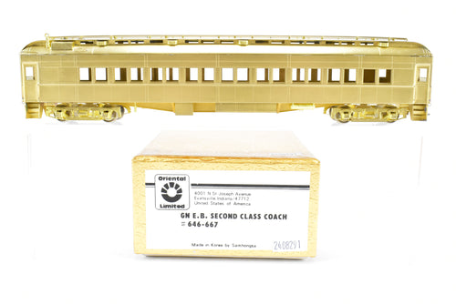 HO Brass Oriental Limited GN - Great Northern Empire Builder Second Class Coach #646-667 
