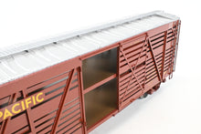 Load image into Gallery viewer, Gauge 1 - 1:32nd Scale Brass Row &amp; Company UP - Union Pacific S-40-12 Stock Car, Circa 1950 Factory Painted Boxcar Red No. 46931
