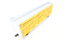 Load image into Gallery viewer, Gauge 1 - 1:32nd Scale Brass Row &amp; Company UP - Union Pacific S-40-12 Stock Car, Circa 1950 Factory Painted Yellow No. 47458
