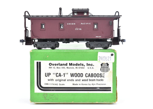 HO Brass OMI - Overland Models, Inc. UP - Union Pacific CA-1 Wood Caboose Original Ends and Wood Beam Trucks CP #1036