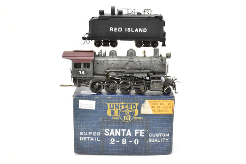 HO Brass PFM - United ATSF - Santa Fe 2-8-0 CP in private road 