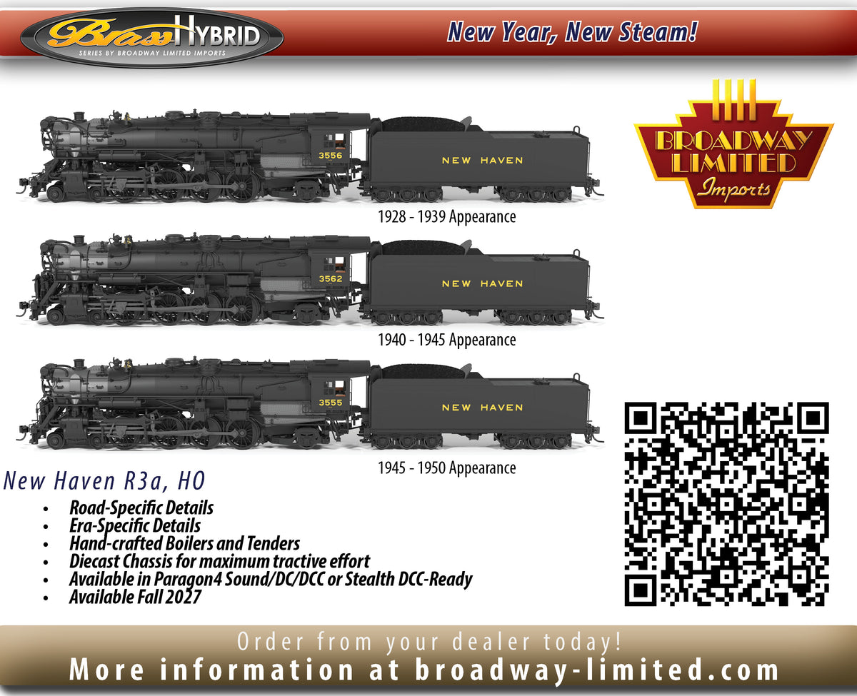 HO Brass Hybrid BLI - Broadway Limited Imports NH - New Haven R3a 4-8 ...