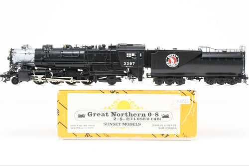 HO Brass Sunset Models GN - Great Northern 2-8-2 Class O-8 Closed Cab Custom Painted