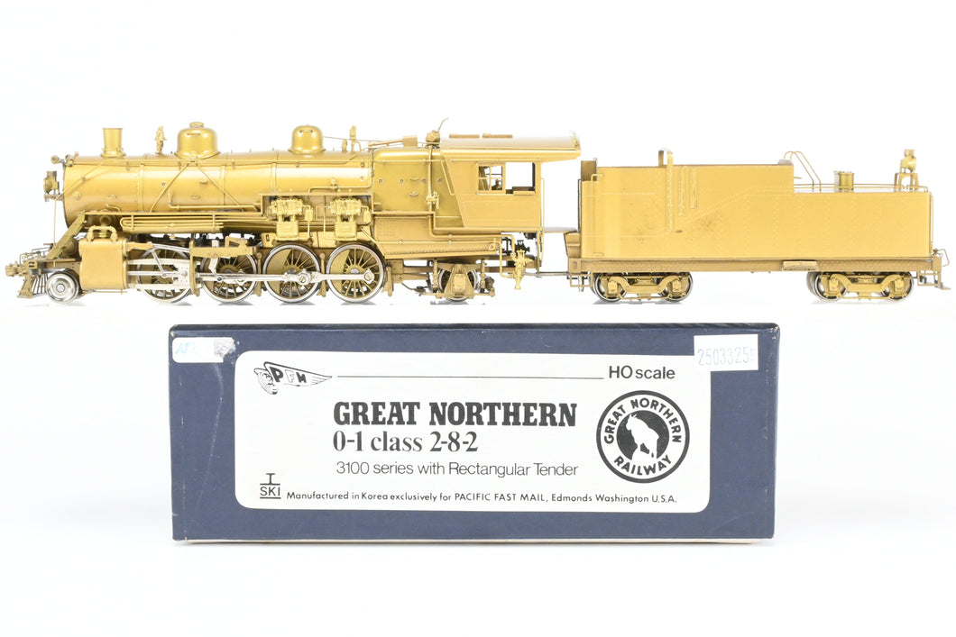HO Brass CON PFM – SKI GN – Great Northern O-1 2-8-2 3000 Series Rectangular Tender