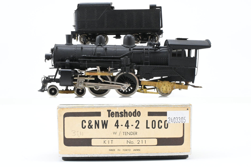 HO Brass PFM - Tenshodo C&NW - Chicago & Northwestern 4-4-2 Atlantic Custom Painted