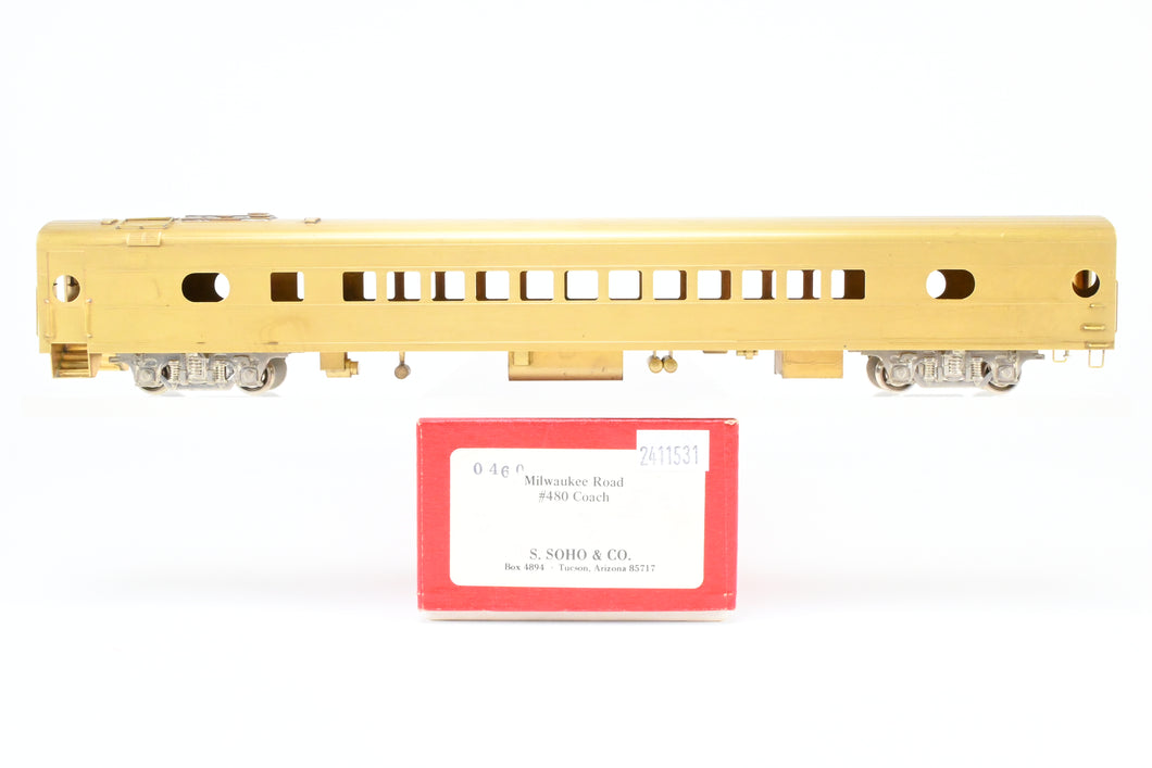 HO Brass Soho MILW - Milwaukee Road #480 Coach