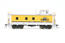 Load image into Gallery viewer, HO Brass CON OMI - Overland Models, Inc. D&amp;RGW - Denver &amp; Rio Grande Western 01400 Series Steel Caboose FP Aspen Yellow/Silver #01481
