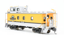 Load image into Gallery viewer, HO Brass CON OMI - Overland Models, Inc. D&amp;RGW - Denver &amp; Rio Grande Western 01400 Series Steel Caboose FP Aspen Yellow/Silver #01481
