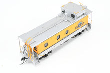 Load image into Gallery viewer, HO Brass CON OMI - Overland Models, Inc. D&amp;RGW - Denver &amp; Rio Grande Western 01400 Series Steel Caboose FP Aspen Yellow/Silver #01481
