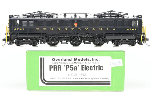 HO Brass OMI - Overland Models Inc. PRR - Pennsylvania Railroad P5a Electric CP No. 4741