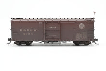 Load image into Gallery viewer, HOn3 Blackstone Models D&amp;RGW - Denver &amp; Rio Grande Western 30&#39; Box Car Moffat Tunnel No. 3390 Weathered
