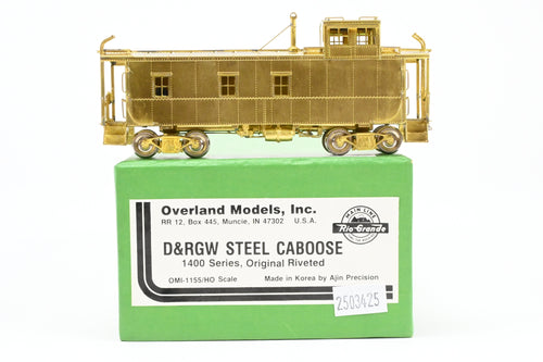HO Brass OMI - Overland Models, Inc. D&RGW - Denver & Rio Grande Western Steel Caboose 1400 Series Original Riveted