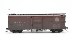 HOn3 Blackstone Models D&RGW - Denver & Rio Grande Western 30' Box Car Moffat Tunnel No. 3390 Weathered