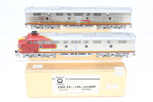 HO Brass Oriental Limited ATSF - Santa Fe EMD E8 Am/Bm 2250 HP Factory Plated and Painted No. 82L/82A