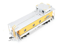 Load image into Gallery viewer, HO Brass CON OMI - Overland Models, Inc. D&amp;RGW - Denver &amp; Rio Grande Western 01400 Series Steel Caboose FP Aspen Yellow/Silver #01459
