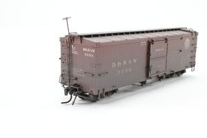 HOn3 Blackstone Models D&RGW - Denver & Rio Grande Western 30' Box Car Moffat Tunnel No. 3390 Weathered