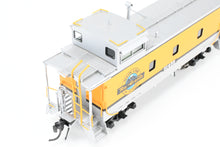 Load image into Gallery viewer, HO Brass CON OMI - Overland Models, Inc. D&amp;RGW - Denver &amp; Rio Grande Western 01400 Series Steel Caboose FP Aspen Yellow/Silver #01459
