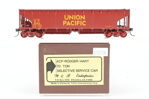 HO Brass W&R Enterprises UP - Union Pacific ACF Rodger Hart 70-Ton Selective Service (Ballast) Car CP