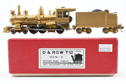 HOn3 Brass Westside Model Co. D&RGW - Denver & Rio Grande Western T-12 4-6-0 Ten Wheeler: