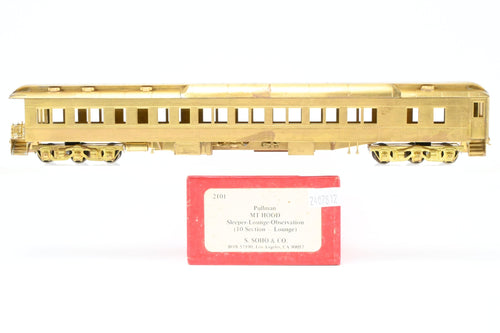 HO Brass Soho Various Roads Pullman 10-Section-Lounge-Observation (10 Section-Lounge) Mt. Hood