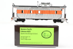 HO NEW Brass NBL - North Bank Line WP - Western Pacific Caboose #625 Square End FP Orange & Silver