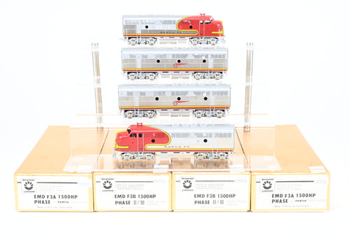 HO Brass Oriental Limited ATSF - Santa Fe EMD F3 Phase II/III 1500 HP A/B/B/A Set Factory Plated and Painted