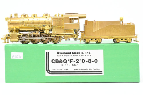 HO Brass OMI - Overland Models CB&Q - Burlington Route F-2 0-8-0 #550-557
