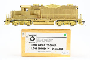 HO Brass Oriental Limited Various Roads EMD GP20 2000 HP Low Hood w/Dynamic Brake